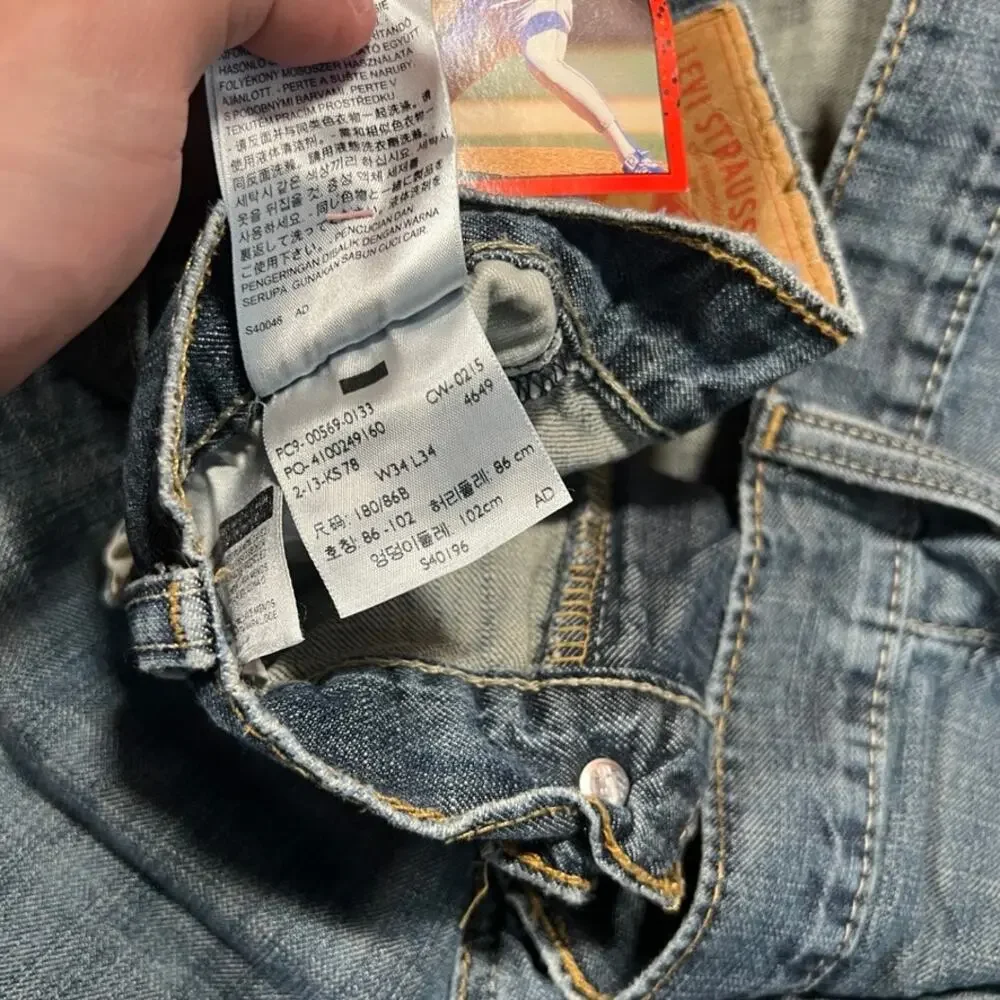 Levi's 36x32 Y2K 569 Jeans Blue Loose